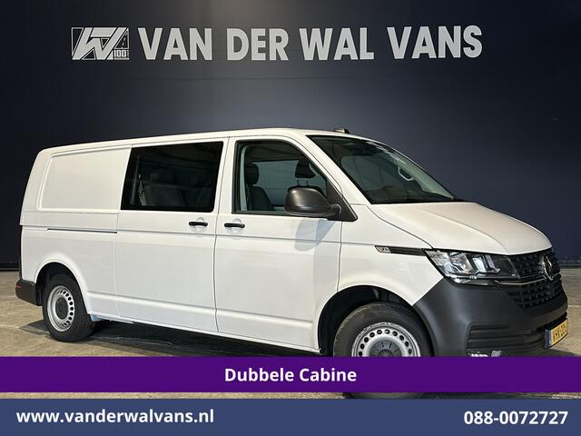 Volkswagen TRANSPORTER 2.0 TDI L2H1 Dubbele Cabine Euro6 Airco | 2200kg Trekhaak | Apple Carplay Cruiscontrol, Android Auto, 5-Zits, Parkeersensoren