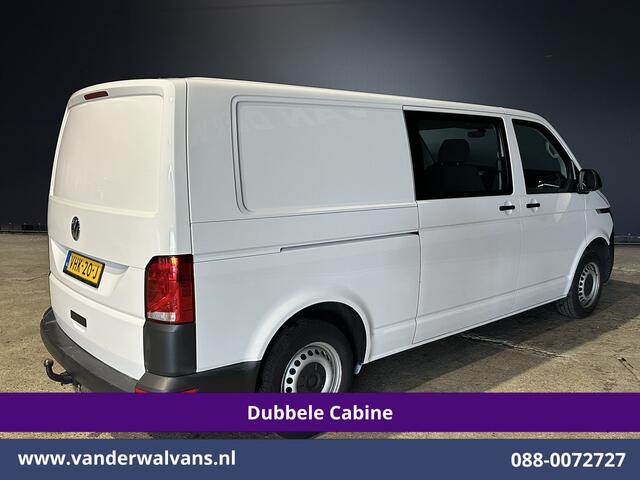 Volkswagen TRANSPORTER 2.0 TDI L2H1 Dubbele Cabine Euro6 Airco | 2200kg Trekhaak | Apple Carplay Cruiscontrol, Android Auto, 5-Zits, Parkeersensoren