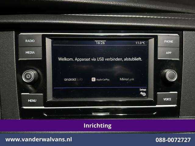 Volkswagen TRANSPORTER 2.0 TDI 150pk L2H1 Inrichting Euro6 Airco | Omvormer | Camera | 2500kg Trekhaak | Apple Carplay Android Auto, Cruisecontrol, Parkeersensoren