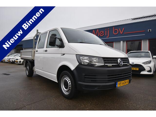 Volkswagen TRANSPORTER 2.0 TDI L2H1 DC , 140PK , TREKHAAK , AIRCO , 6-PERSOONS ,