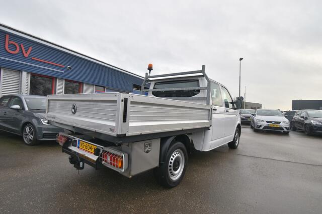 Volkswagen TRANSPORTER 2.0 TDI L2H1 DC , 140PK , TREKHAAK , AIRCO , 6-PERSOONS ,