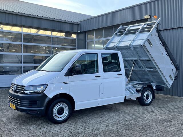 Volkswagen TRANSPORTER 2.0 TDI Pick up Kipper Open laadbak Airco 6-Persoons Telefoonverbinding Hoge schotten 1e eigenaar Dealer onderhouden Kieper P-up Doka Pritsche