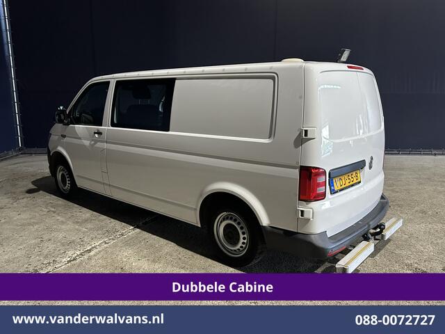 Volkswagen TRANSPORTER 2.0 TDI 150pk L2H1 Dubbele Cabine Euro6 Airco | 5-Zits | Camera | Cruisecontrol | 2500kg Trekhaak Parkeersensoren