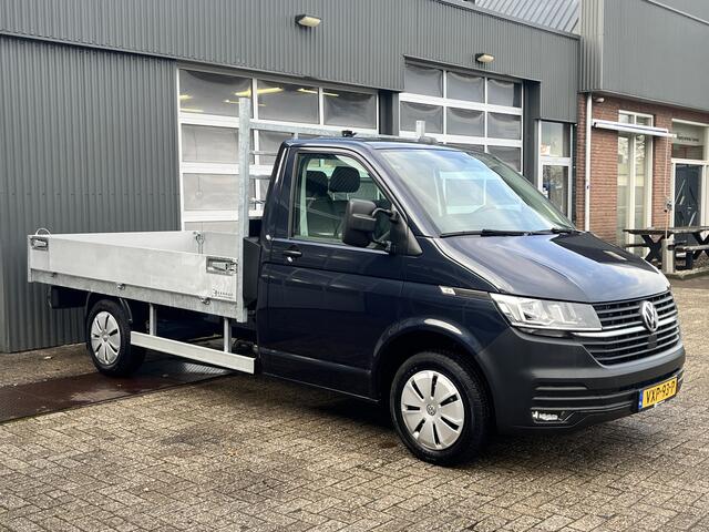 Volkswagen TRANSPORTER 2.0 TDI L2 Pick up open laadbak Pick-up met Airco Telefoonverbinding 3-Persoons 1e eigenaar Dealer onderhouden P-up Bakwagen Doka Pritsche Euro 6
