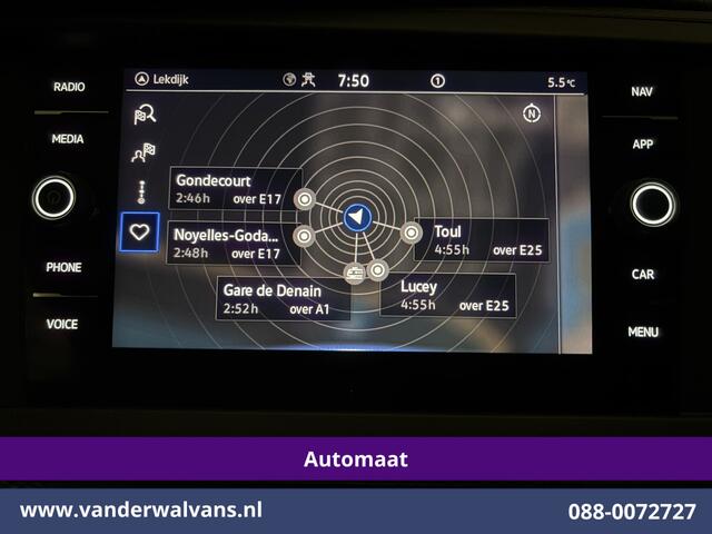 Volkswagen TRANSPORTER 2.0 TDI 150pk Automaat L1H1 Euro6 Airco | Navigatie | Camera | Cruisecontrol | Android Auto Parkeersensoren, Bijrijdersbank
