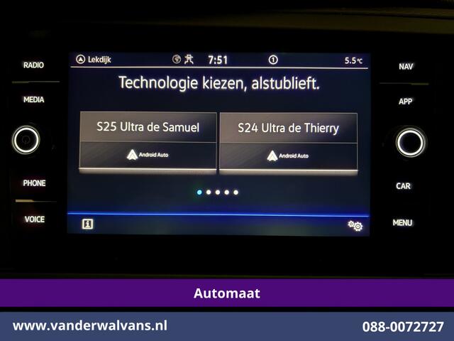 Volkswagen TRANSPORTER 2.0 TDI 150pk Automaat L1H1 Euro6 Airco | Navigatie | Camera | Cruisecontrol | Android Auto Parkeersensoren, Bijrijdersbank