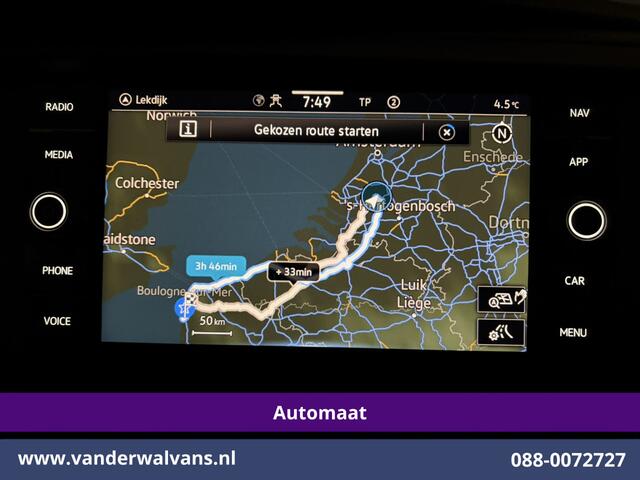 Volkswagen TRANSPORTER 2.0 TDI 150pk Automaat L1H1 Euro6 Airco | Navigatie | Android Auto | LED | Cruisecontrol Parkeersensoren, Bijrijdersbank