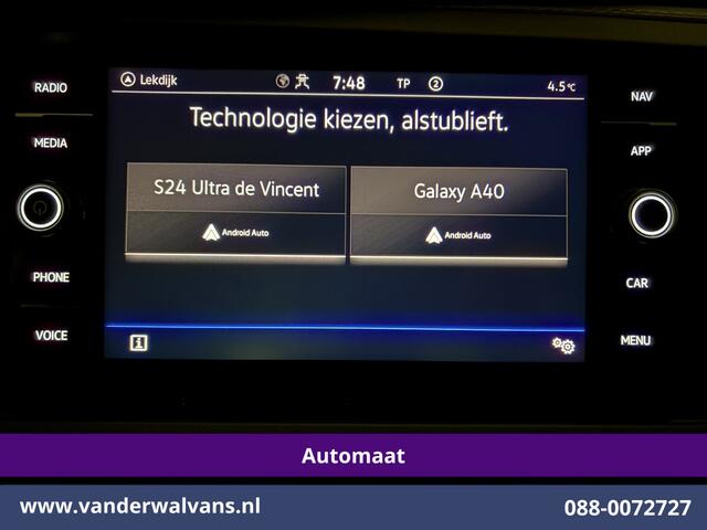 Volkswagen TRANSPORTER 2.0 TDI 150pk Automaat L1H1 Euro6 Airco | Navigatie | Android Auto | LED | Cruisecontrol Parkeersensoren, Bijrijdersbank