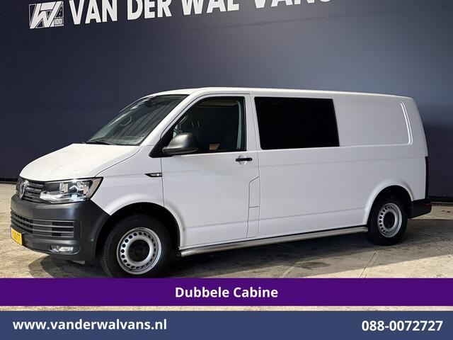 Volkswagen TRANSPORTER 2.0 TDI 150pk L2H1 Dubbele Cabine Euro6 Airco | 5-Zits | Navigatie | 2500kg Trekhaak | Apple Carplay Android Auto, Sidebars, Parkeersensoren, Achterklep