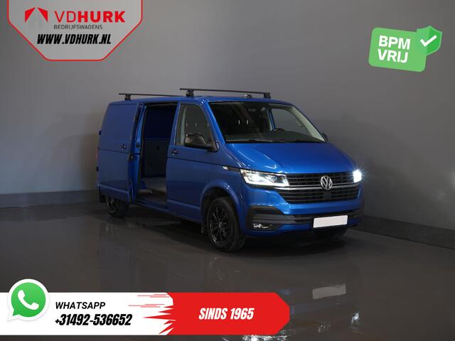 Volkswagen TRANSPORTER 2.0 TDI 150 pk DSG Aut. L2 LED/ Adapt.Cruise/ Standkachel/ Carplay/ 2.5t Trekverm./ Stoelverw./ Airco/ Dakdragers/ Camera/ PDC/ Trekhaak