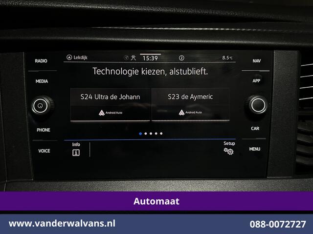 Volkswagen TRANSPORTER 2.0 TDI 150pk Automaat L1H1 Euro6 Airco | Navigatie | Camera | Android Auto | Cruisecontrol | Trekhaak Parkeersensoren, Bijrijdersbank
