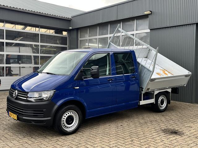 Volkswagen TRANSPORTER 2.0 TDI L2H1 DC Euro 6 Kipper open laadbak Airco trekhaak 2200kg trekgewicht 1e eigenaar Dealer onderhouden Telefoonverbinding Kieper P-up Doka Pritsche Ahk 2200kg