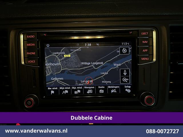 Volkswagen TRANSPORTER 2.0 TDI 150pk L2H1 Dubbele Cabine Airco | 5-Zits | Navigatie | Apple Carplay | Cruisecontrol Android Auto, 2500kg Trekhaak, Parkeersensoren, Achterklep