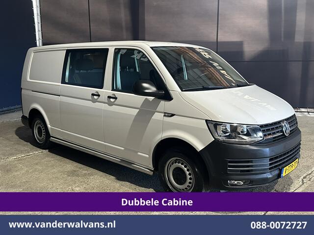 Volkswagen TRANSPORTER 2.0 TDI 150pk L2H1 Dubbele Cabine Airco | 5-Zits | Navigatie | Apple Carplay | Cruisecontrol Android Auto, 2500kg Trekhaak, Parkeersensoren, Achterklep