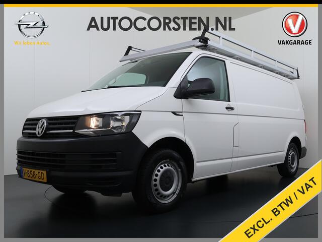 Volkswagen TRANSPORTER 2.0TDI L2H1 Trekhaak Euro 6 Navi Airco Cruise Control Pdc Executive Plus Schuifdeur+Raam Inbouwkasten Imperiaal Betonplex Vloer Wandbetimmering 1e Eigenaar Origineel Nederlandse Auto Dealeronderhouden