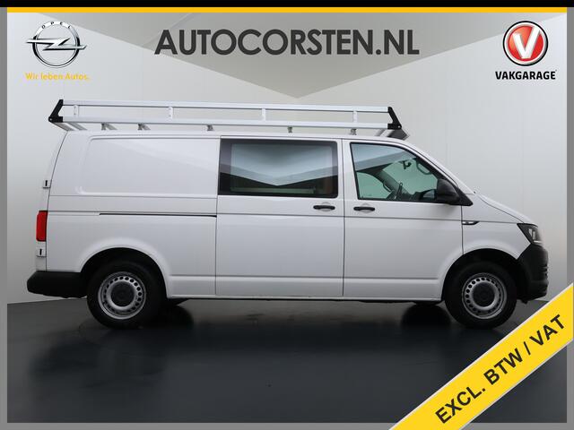Volkswagen TRANSPORTER 2.0TDI L2H1 Trekhaak Euro 6 Navi Airco Cruise Control Pdc Executive Plus Schuifdeur+Raam Inbouwkasten Imperiaal Betonplex Vloer Wandbetimmering 1e Eigenaar Origineel Nederlandse Auto Dealeronderhouden