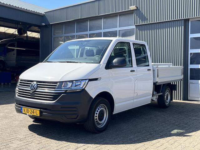 Volkswagen TRANSPORTER 2.0 TDI L2H1 DC Euro 6 Pick up Dubbele cabine open laadbak Pick-up Airco Telefoonverbinding 1e eigenaar 6-Persoons Werkverlichting P-up Doka Pritsche