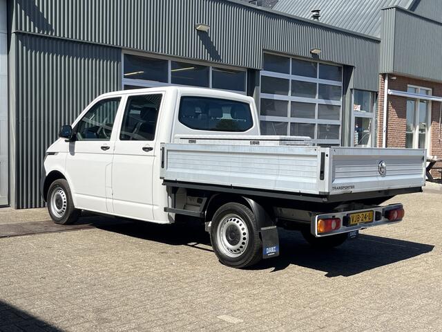 Volkswagen TRANSPORTER 2.0 TDI L2H1 DC Euro 6 Pick up Dubbele cabine open laadbak Pick-up Airco Telefoonverbinding 1e eigenaar 6-Persoons Werkverlichting P-up Doka Pritsche