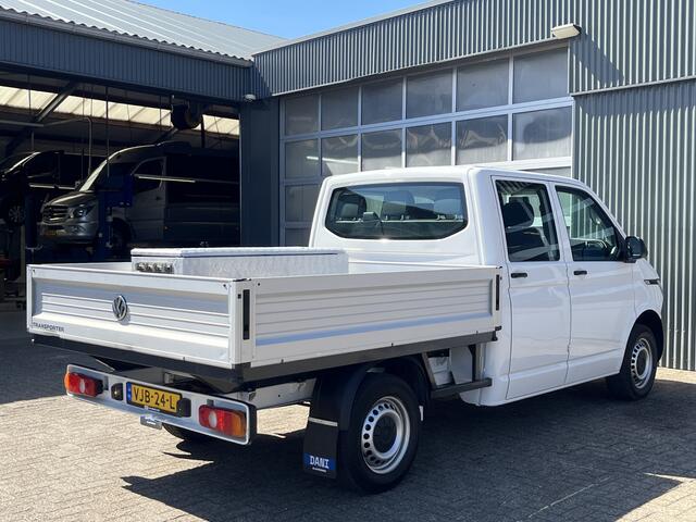 Volkswagen TRANSPORTER 2.0 TDI L2H1 DC Euro 6 Pick up Dubbele cabine open laadbak Pick-up Airco Telefoonverbinding 1e eigenaar 6-Persoons Werkverlichting P-up Doka Pritsche