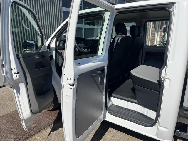Volkswagen TRANSPORTER 2.0 TDI L2H1 DC Euro 6 Pick up Dubbele cabine open laadbak Pick-up Airco Telefoonverbinding 1e eigenaar 6-Persoons Werkverlichting P-up Doka Pritsche