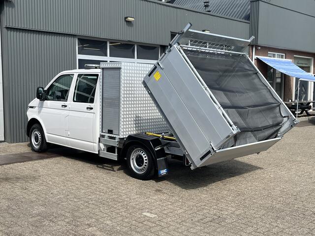 Volkswagen TRANSPORTER 2.0 TDI L2H1 DC 30 Dubbele cabine open laadbak Airco Cruise controle trekhaak 2500kg trekgewicht Telefoonverbinding