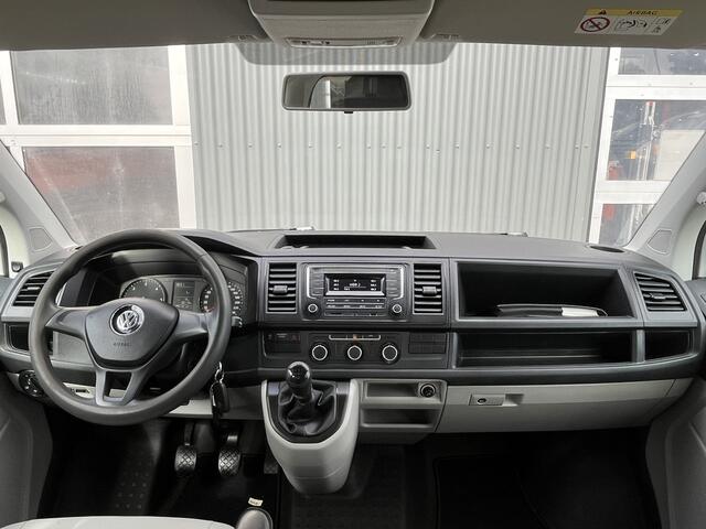 Volkswagen TRANSPORTER 2.0 TDI L2H1 DC Kipper open laadbak Airco Bluetooth trekhaak 2200 kg 1e eigenaar Dealer onderhouden Kieper P-up Doka Pritsche Ahk 2200kg Pick-up bakwagen