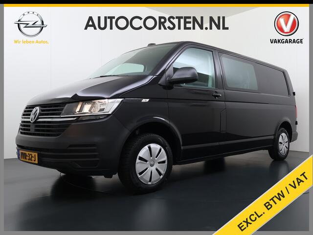 Volkswagen TRANSPORTER 2.0TDI Dubbele Cabine 6-Persoons L2H1 28 Navi* Apple Carplay Android Auto Airco Bluetooth Cruise Control Pdc Euro 6 Betonplex Vloer Wandbetimmering Achterdeuren 1e Eigenaar