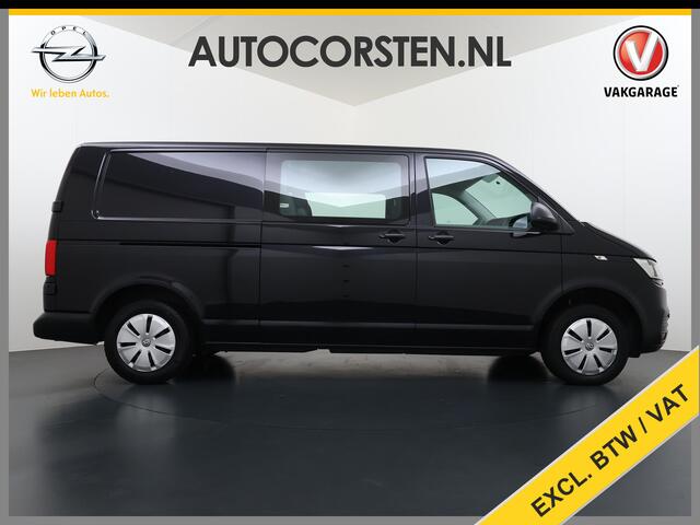 Volkswagen TRANSPORTER 2.0TDI Dubbele Cabine 6-Persoons L2H1 28 Navi* Apple Carplay Android Auto Airco Bluetooth Cruise Control Pdc Euro 6 Betonplex Vloer Wandbetimmering Achterdeuren 1e Eigenaar