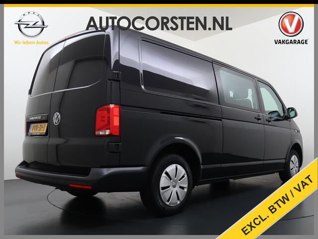 Volkswagen TRANSPORTER 2.0TDI Dubbele Cabine 6-Persoons L2H1 28 Navi* Apple Carplay Android Auto Airco Bluetooth Cruise Control Pdc Euro 6 Betonplex Vloer Wandbetimmering Achterdeuren 1e Eigenaar