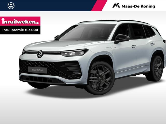 Volkswagen Tayron R-Line-Edition 1.5 eHybrid 204 pk 6 versn. DSG · Assistance pakket plus · Design pakket · Design pakket 'black style' · Lederpakket 'varenna' met ergoactive-plus-stoelen vóór · Trekhaak incl. aanhangermanoeuvreerhulp 'trailer assist' ·
