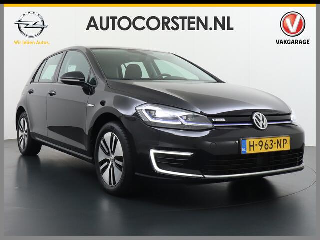 Volkswagen e-Golf E-DITION AUT. Adaptive Cruise Apple Carplay Android Navi Climatronic Pdc Led Regen-Lichtsensor 36kWh Bluetooth Car-Net App-Connect Licht-/regensensor App-Connect 1e Eigenaar, 8 jaar of 160.000 kilometer garantie op de hoogvoltaccu vanaf nieuw