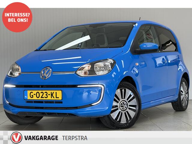 Volkswagen e-Up e-Up! High Up!/ Half-Leder/ Navi/ Stoelverw./ 15'' LMV/ PDC/ Cruise/ Clima/ Elek. pakket/ Isoifx/ Bluetooth/ LEDER. Stuur/ LED Dagrijverl./ Extra getint glas/ Chroom.