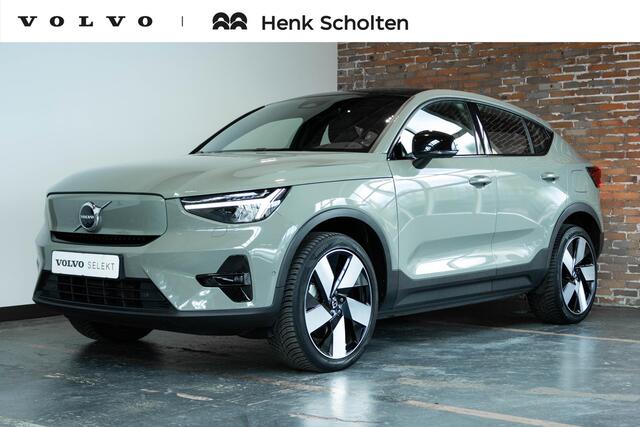 Volvo C40 Recharge Ultimate 69 kWh |Warmtepomp| Adaptieve Cruise Control| Blind spot| Semi Elektrische trekhaak | Verwarmbare stoelen met stuurwiel | Panoramadak| Premium Audio| Electrisch Bedienbare voorstoelen.