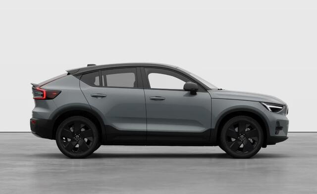 Volvo EC40 Single Motor Extended Range Ultra Black Edition | Harmon Kardon | 360 Camera | Donker Glas | Nubuck | Warmetepomp |