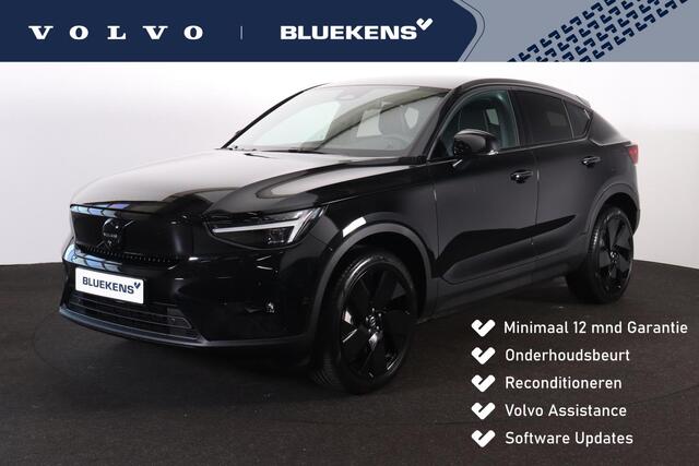 Volvo EC40 Extended Range Ultra Black Ed. 82 kWh - Panoramadak - IntelliSafe Assist & Surround - 360º Camera - Harman/Kardon audio - Adaptieve LED koplampen - Verwarmde voorstoelen, stuur & achterbank - Parkeersensoren voor & achter - Elektr. bedienb. voorstoelen me