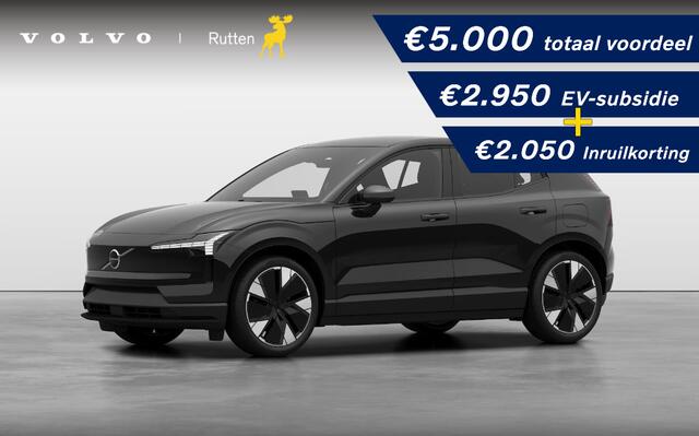 Volvo EX30 272PK Automaat Extended Range Plus 2950,- EV Subsidie / Adaptieve cruise control / BLIS / Parkeersensoren met camera / Elektrische achterklep / 20" velgen / Google infotainment / Keyless entry