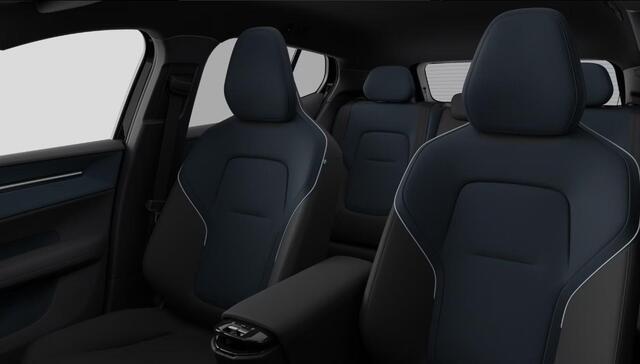 Volvo EX30 P5 Long Range Plus Black Edition Europa 69 kWh | Google | Long Range | Stoel-/Stuurverwarming | Warmtepomp | Sfeerverlichting | Draadloos Opladen Telefoon | Camera | Getint Glas | Elek. Stoelen | Park Assist | DAB | LED Koplampen | 19" LM