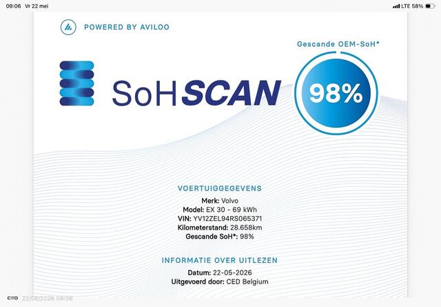 Volvo EX30 Single Motor Extended Range 69 kWh Ultra *SOH 98%* harman/kardon | EL.STOELEN | PANORAMADAK .