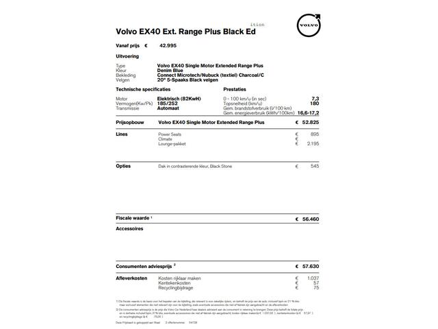 Volvo EX40 Single Motor Extended Range Plus Black Ed. 82 kWh | Direct uit voorraad leverbaar!|