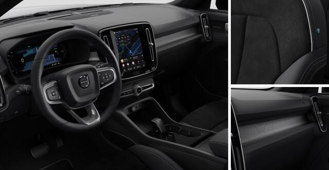 Volvo EX40 252PK Automaat Single Ext. Range Plus 82 kWh / Lounge Pakket / Extra getint glas / 360 Camera / 20'' velgen / Panoramadak / Zwart dak / Harman Kardon / Adaptieve cruise control / Getint glas / Stoel en stuurwielverwarming / parkeersensoren met 360 camera