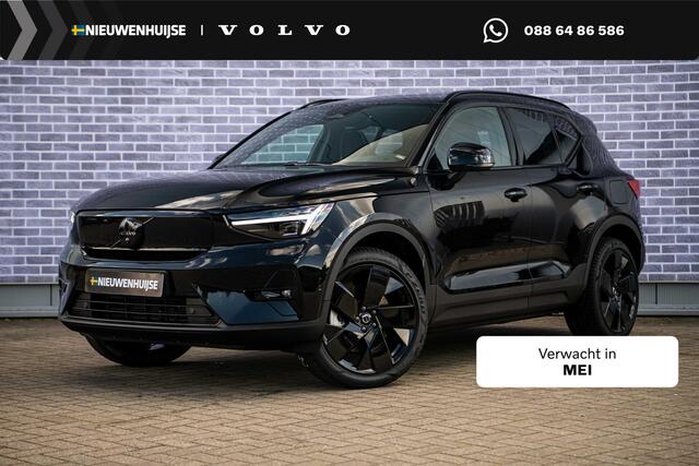 Volvo EX40 Single Motor Extended Range Ultra Black Edition | Europa | Harman Kardon audio | 20" | Schuif-/kanteldak | Getint Glas | Elektrische stoelverstelling | Nubuck bekleding | Adaptive Cruise Control | Dodehoekdetectie |