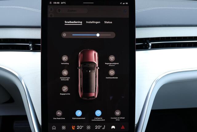Volvo EX90 Performance Ultra Dark 7p. 111 kWh - Luchtvering - Panoramadak - IntelliSafe Assist & Surround - 360º Camera - Bowers & Wilkins audio - Verwarmde voorstoelen, stuur & achterbank - Parkeersensoren voor & achter - Head up display - Extra getint glas - 21' L
