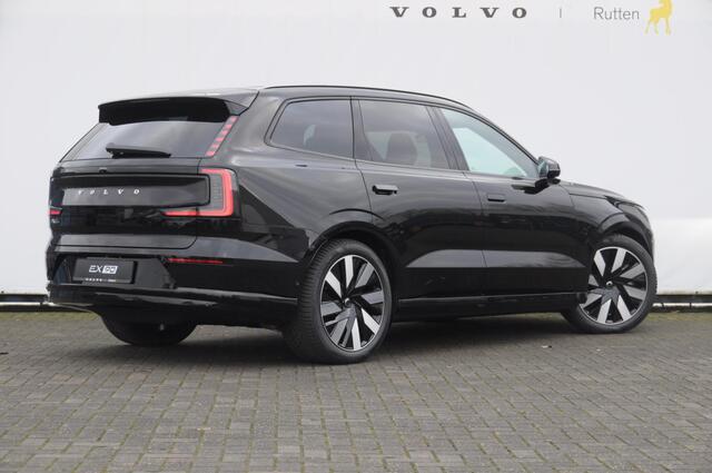 Volvo EX90 408PK Automaat Twin Motor Ultra / Panoramadak / Luchtvering / Head-up display / Stoelverwarming en stuurwielverwarming / Massagestoelen / Memory seats / Adaptive cruise control / 360 Camera / elektrische achterklep