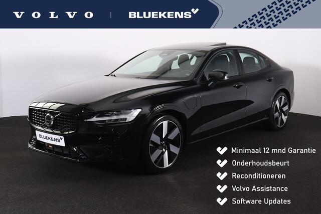 Volvo S60 Recharge T8 AWD Ultimate Dark - LONG RANGE - Panorama/schuifdak - IntelliSafe Assist & Surround - 360º Camera - Harman/Kardon audio - Adaptieve LED koplampen - Verwarmde voorstoelen, stuur & achterbank - Parkeersensoren voor & achter - Elektr. bedienb. vo