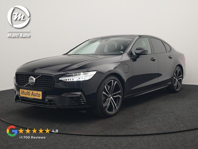 Volvo S90 T8 AWD Ultimate Dark PHEV 455pk LONG RANGE Dealer O.H | Panodak | Adaptive Cruise | 360 Camera | Lederen Sportstoelen Memory | Pilot Assist | Stuurverwarming | 20"L.M | BLIS | Google Maps |