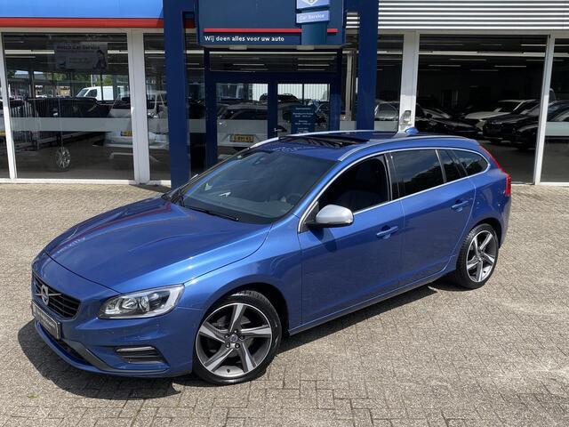 Volvo V60 2.0 T4 Business Sport R-Design / NL-Auto / 86.000 Km / Dealer-Onderhouden / 190 PK / Automaat / Vol-Leder / Schuif-Kanteldak / Keyless / Standkachel / Xenon / Radio-Bluetooth / Navi / Camera / Stoelverwarming / Cruise-Control / Climate-Control / ELKTR-Pak