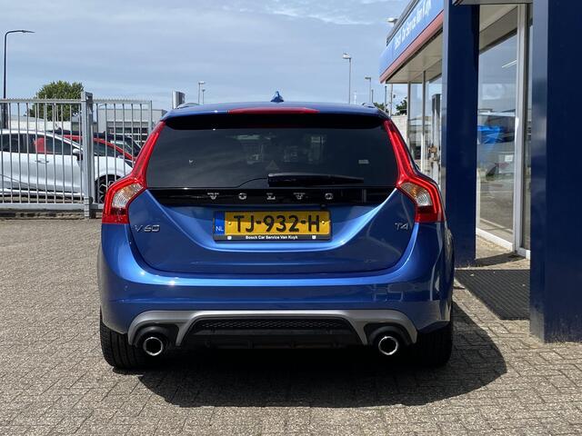 Volvo V60 2.0 T4 Business Sport R-Design / NL-Auto / 86.000 Km / Dealer-Onderhouden / 190 PK / Automaat / Vol-Leder / Schuif-Kanteldak / Keyless / Standkachel / Xenon / Radio-Bluetooth / Navi / Camera / Stoelverwarming / Cruise-Control / Climate-Control / ELKTR-Pak