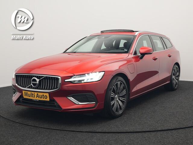 Volvo V60 T6 Twin Engine AWD Inscription Plug In Hybrid 340pk Dealer O.H. PHEV | Panodak | Trekhaak af Fabriek | Lederen Sportstoelen Memory | Apple Carplay | Navigatie | Camera | Virtual | Stoelverwarming |