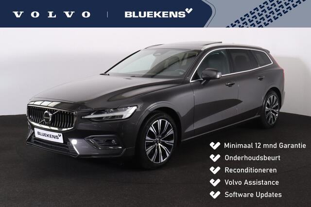 Volvo V60 B4 Plus Bright - Panorama/schuifdak - IntelliSafe Assist & Surround - Adaptieve LED koplampen - Parkeercamera achter - Verwarmde voorstoelen, stuur & achterbank - Parkeersensoren voor & achter - Extra getint glas - Elektr. inklapbare trekhaak - 18' LMV