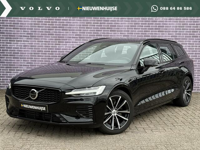 Volvo V60 2.0 T6 Plug-in hybrid AWD Plus Dark | Nieuw Binnen | Trekhaak | Adaptive Cruise Control | Panoramadak | 360 Camera | Harman/Kardon | Stuurverwarming | Stoelverwarming voor & achter | Power Seats | Sportstoelen |